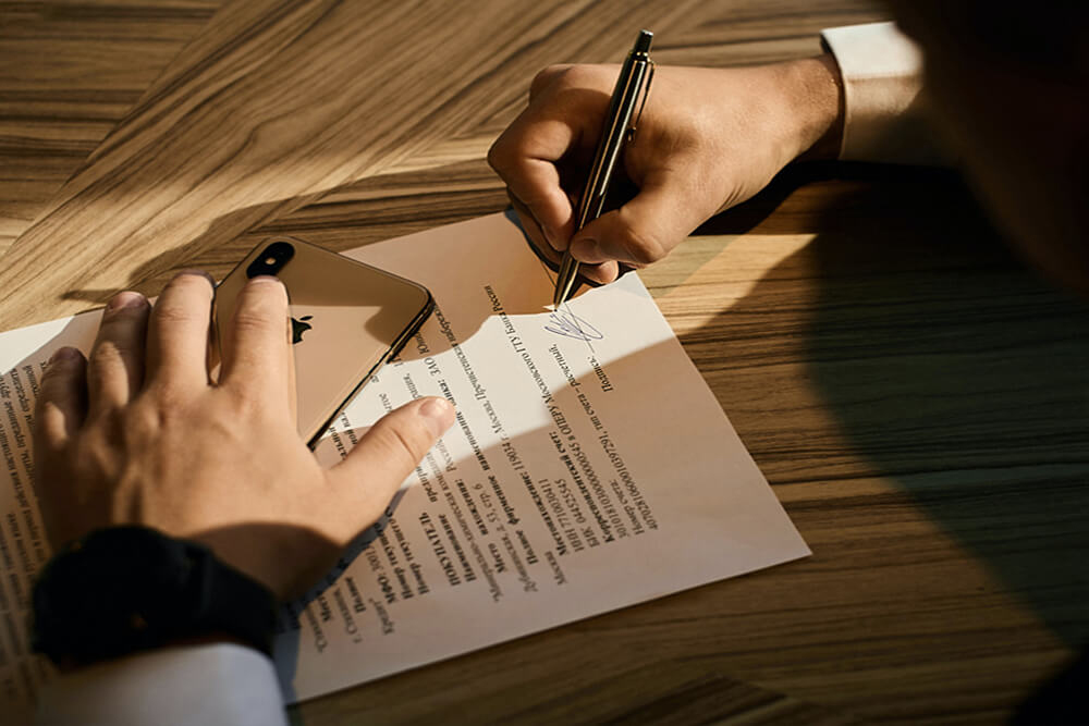 Person signing documents